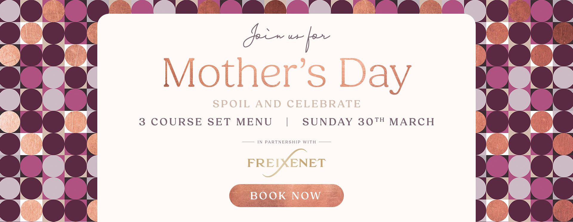 Mother’s Day menu/meal in Bournemouth